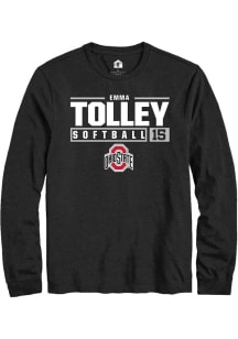 Emma Tolley Rally Mens Black Ohio State Buckeyes NIL Stacked Box Tee