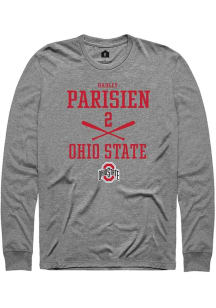 Hadley Parisien Rally Mens Graphite Ohio State Buckeyes NIL Sport Icon Tee