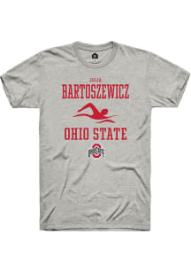 Julia Bartoszewicz Ash Ohio State Buckeyes NIL Sport Icon Short Sleeve T Shirt