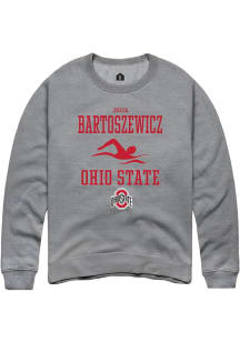 Julia Bartoszewicz Rally Mens Graphite Ohio State Buckeyes NIL Sport Icon Crew Sweatshirt