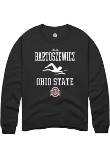 Julia Bartoszewicz Rally Mens Black Ohio State Buckeyes NIL Sport Icon Crew Sweatshirt