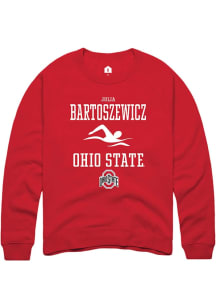 Julia Bartoszewicz Rally Mens Red Ohio State Buckeyes NIL Sport Icon Crew Sweatshirt