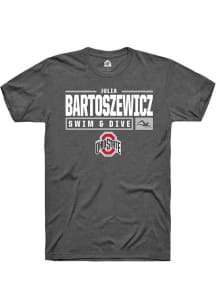 Julia Bartoszewicz Dark Grey Ohio State Buckeyes NIL Stacked Box Short Sleeve T Shirt