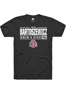 Julia Bartoszewicz Black Ohio State Buckeyes NIL Stacked Box Short Sleeve T Shirt