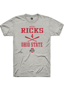 Kailea Ricks Ash Ohio State Buckeyes NIL Sport Icon Short Sleeve T Shirt