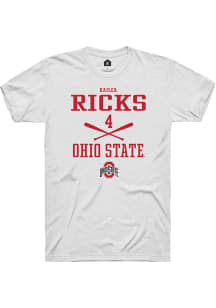 Kailea Ricks White Ohio State Buckeyes NIL Sport Icon Short Sleeve T Shirt