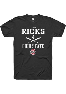 Kailea Ricks Black Ohio State Buckeyes NIL Sport Icon Short Sleeve T Shirt