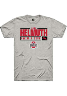 Karl Helmuth Ash Ohio State Buckeyes NIL Stacked Box Short Sleeve T Shirt