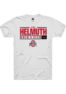 Karl Helmuth White Ohio State Buckeyes NIL Stacked Box Short Sleeve T Shirt