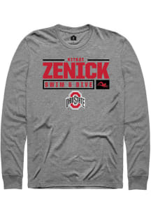 KitKat Zenick Rally Mens Graphite Ohio State Buckeyes NIL Stacked Box Tee