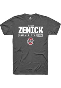 KitKat Zenick Dark Grey Ohio State Buckeyes NIL Stacked Box Short Sleeve T Shirt