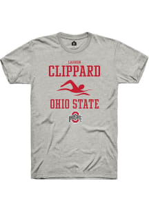 Lauren Clippard Ash Ohio State Buckeyes NIL Sport Icon Short Sleeve T Shirt