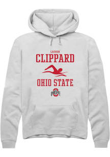 Lauren Clippard Rally Mens White Ohio State Buckeyes NIL Sport Icon Hooded Sweatshirt