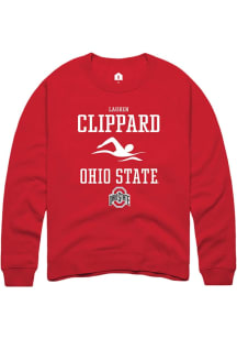 Lauren Clippard Rally Mens Red Ohio State Buckeyes NIL Sport Icon Crew Sweatshirt