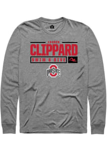 Lauren Clippard Rally Mens Graphite Ohio State Buckeyes NIL Stacked Box Tee