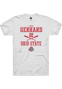 Layna Gerhard White Ohio State Buckeyes NIL Sport Icon Short Sleeve T Shirt