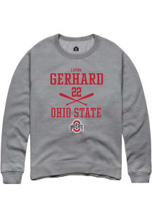 Layna Gerhard Rally Mens Graphite Ohio State Buckeyes NIL Sport Icon Crew Sweatshirt