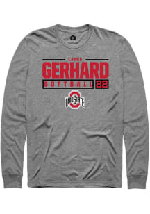 Layna Gerhard Rally Mens Graphite Ohio State Buckeyes NIL Stacked Box Tee