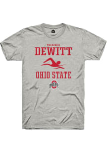 Mackenzie DeWitt Ash Ohio State Buckeyes NIL Sport Icon Short Sleeve T Shirt