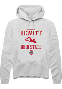 Mackenzie DeWitt Rally Mens White Ohio State Buckeyes NIL Sport Icon Hooded Sweatshirt