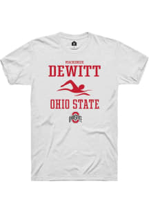 Mackenzie DeWitt White Ohio State Buckeyes NIL Sport Icon Short Sleeve T Shirt