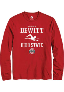 Mackenzie DeWitt Rally Mens Red Ohio State Buckeyes NIL Sport Icon Tee