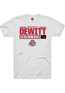 Mackenzie DeWitt White Ohio State Buckeyes NIL Stacked Box Short Sleeve T Shirt