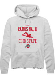 Maria Ramos Najji Rally Mens White Ohio State Buckeyes NIL Sport Icon Hooded Sweatshirt