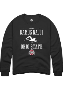 Maria Ramos Najji Rally Mens Black Ohio State Buckeyes NIL Sport Icon Crew Sweatshirt