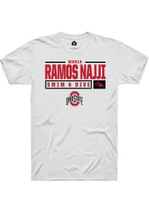 Maria Ramos Najji White Ohio State Buckeyes NIL Stacked Box Short Sleeve T Shirt