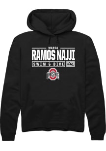 Maria Ramos Najji Rally Mens Black Ohio State Buckeyes NIL Stacked Box Hooded Sweatshirt