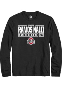 Maria Ramos Najji Rally Mens Black Ohio State Buckeyes NIL Stacked Box Tee