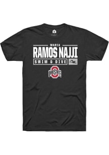 Maria Ramos Najji Black Ohio State Buckeyes NIL Stacked Box Short Sleeve T Shirt