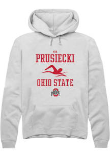 Mia Prusiecki Rally Mens White Ohio State Buckeyes NIL Sport Icon Hooded Sweatshirt