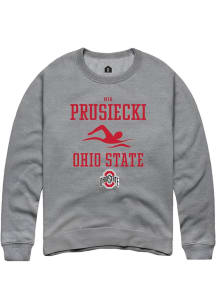 Mia Prusiecki Rally Mens Graphite Ohio State Buckeyes NIL Sport Icon Crew Sweatshirt