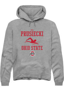 Mia Prusiecki Rally Mens Graphite Ohio State Buckeyes NIL Sport Icon Hooded Sweatshirt