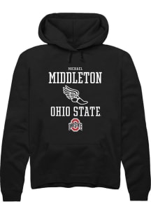Michael Middleton Rally Mens Black Ohio State Buckeyes NIL Sport Icon Hooded Sweatshirt
