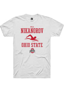 Mila Nikanorov White Ohio State Buckeyes NIL Sport Icon Short Sleeve T Shirt