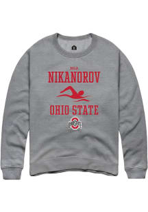 Mila Nikanorov Rally Mens Graphite Ohio State Buckeyes NIL Sport Icon Crew Sweatshirt