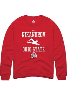 Mila Nikanorov Rally Mens Red Ohio State Buckeyes NIL Sport Icon Crew Sweatshirt