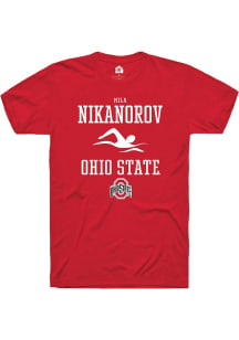 Mila Nikanorov Red Ohio State Buckeyes NIL Sport Icon Short Sleeve T Shirt