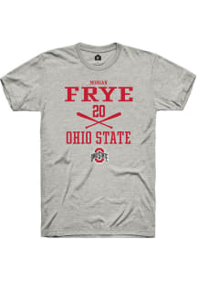 Morgan Frye Ash Ohio State Buckeyes NIL Sport Icon Short Sleeve T Shirt