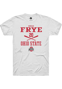 Morgan Frye White Ohio State Buckeyes NIL Sport Icon Short Sleeve T Shirt