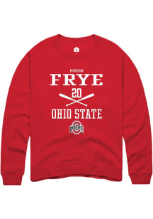 Morgan Frye Rally Mens Red Ohio State Buckeyes NIL Sport Icon Crew Sweatshirt