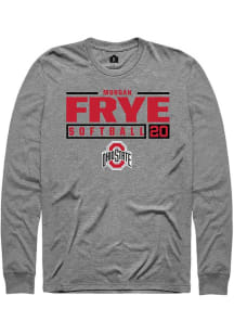 Morgan Frye Rally Mens Graphite Ohio State Buckeyes NIL Stacked Box Tee