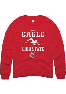 Nell Cagle Rally Mens Red Ohio State Buckeyes NIL Sport Icon Crew Sweatshirt