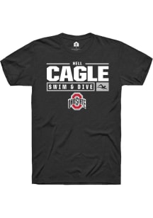 Nell Cagle Black Ohio State Buckeyes NIL Stacked Box Short Sleeve T Shirt