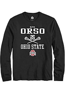 Olivia Orso  Ohio State Buckeyes Black Rally NIL Sport Icon Long Sleeve T Shirt