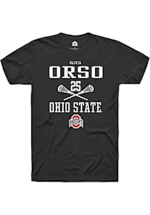 Olivia Orso  Ohio State Buckeyes Black Rally NIL Sport Icon Short Sleeve T Shirt