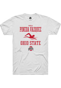 Paola Pineda Vazquez White Ohio State Buckeyes NIL Sport Icon Short Sleeve T Shirt